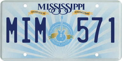 MS license plate MIM571