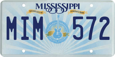 MS license plate MIM572