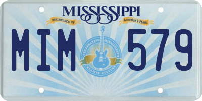 MS license plate MIM579