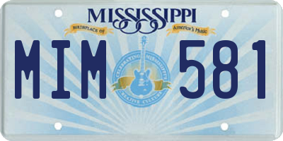 MS license plate MIM581