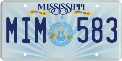MS license plate MIM583