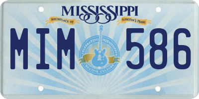 MS license plate MIM586