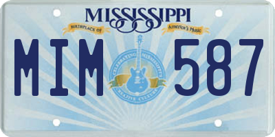MS license plate MIM587