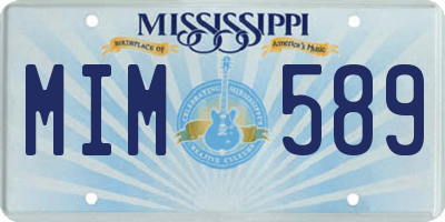 MS license plate MIM589