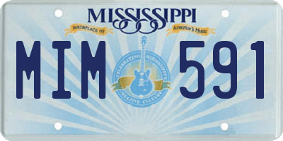 MS license plate MIM591