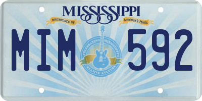 MS license plate MIM592