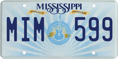 MS license plate MIM599