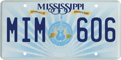 MS license plate MIM606