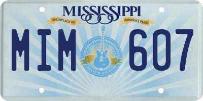 MS license plate MIM607