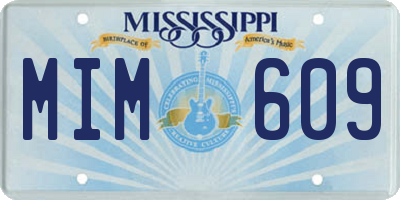 MS license plate MIM609