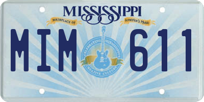 MS license plate MIM611
