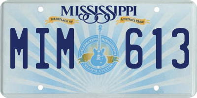 MS license plate MIM613