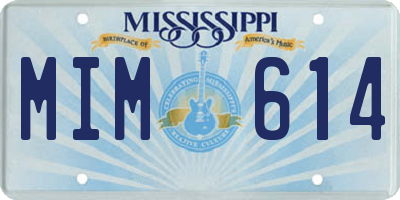 MS license plate MIM614