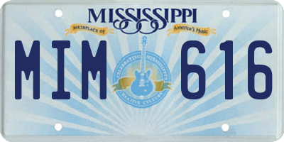 MS license plate MIM616