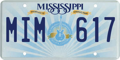 MS license plate MIM617
