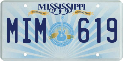 MS license plate MIM619