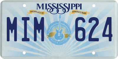 MS license plate MIM624