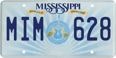 MS license plate MIM628