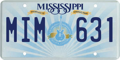 MS license plate MIM631