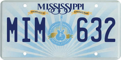 MS license plate MIM632