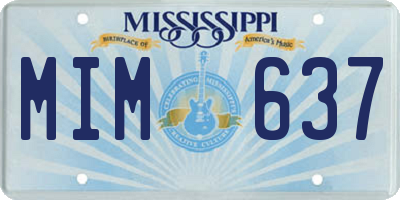 MS license plate MIM637