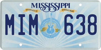 MS license plate MIM638