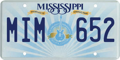 MS license plate MIM652