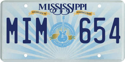 MS license plate MIM654