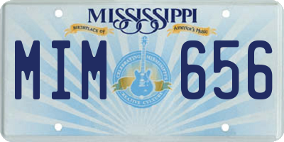 MS license plate MIM656