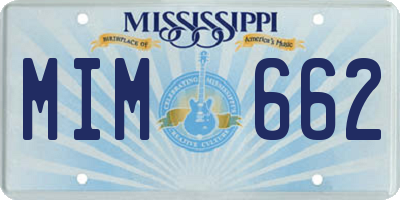 MS license plate MIM662