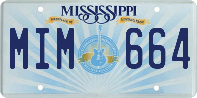 MS license plate MIM664