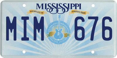 MS license plate MIM676