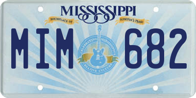MS license plate MIM682