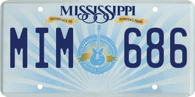 MS license plate MIM686