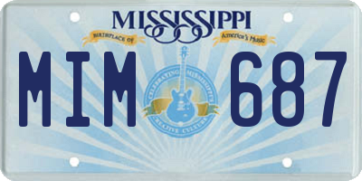 MS license plate MIM687
