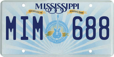 MS license plate MIM688