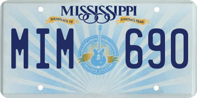 MS license plate MIM690
