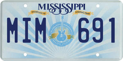 MS license plate MIM691