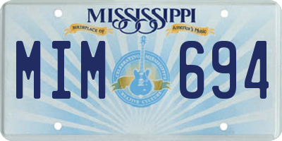 MS license plate MIM694