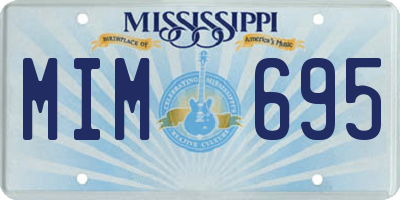 MS license plate MIM695