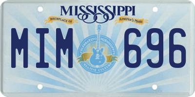 MS license plate MIM696