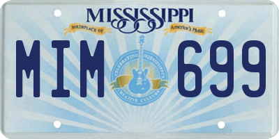 MS license plate MIM699