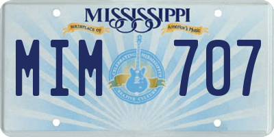 MS license plate MIM707