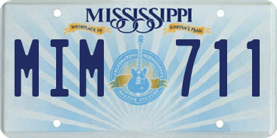 MS license plate MIM711