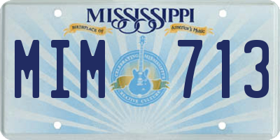MS license plate MIM713