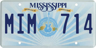 MS license plate MIM714