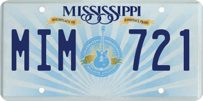 MS license plate MIM721