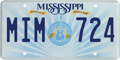 MS license plate MIM724