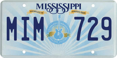 MS license plate MIM729