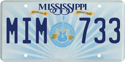 MS license plate MIM733